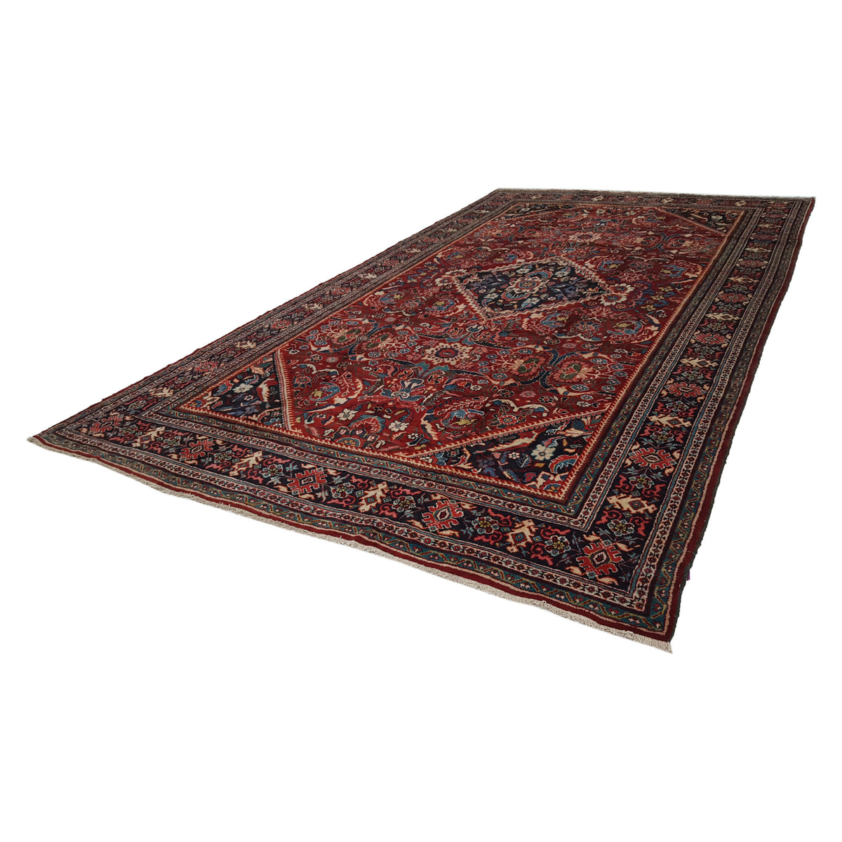 Fasa Antique Mahal 33913 Rust Indigo Traditional Antique Rug