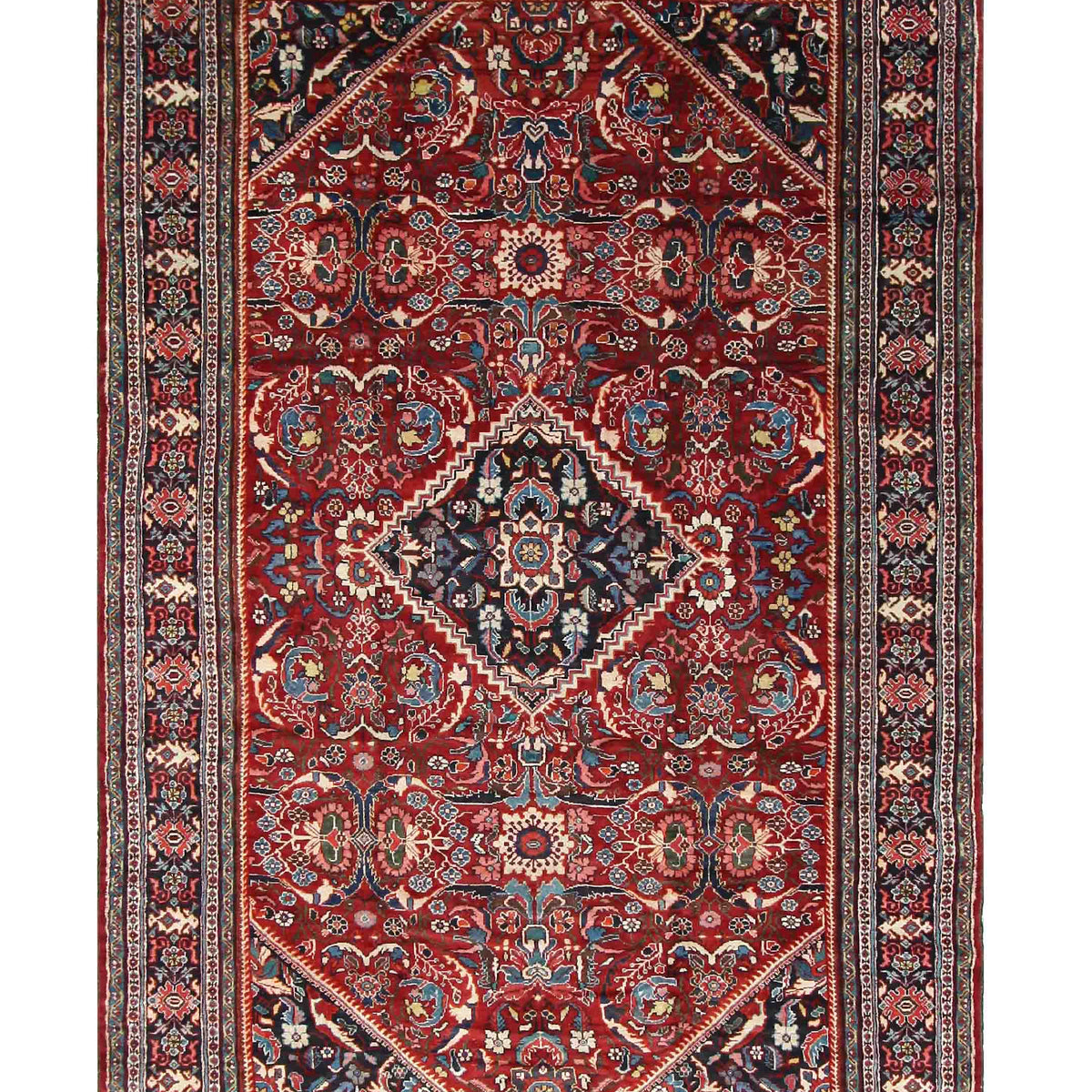 Fasa Antique Mahal  Rust Indigo Traditional