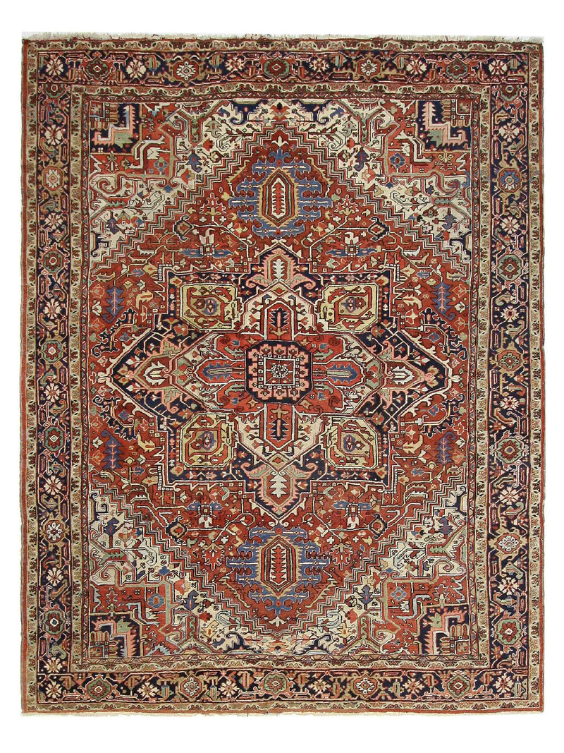 Fasa Antique Heriz  Rust Indigo Traditional