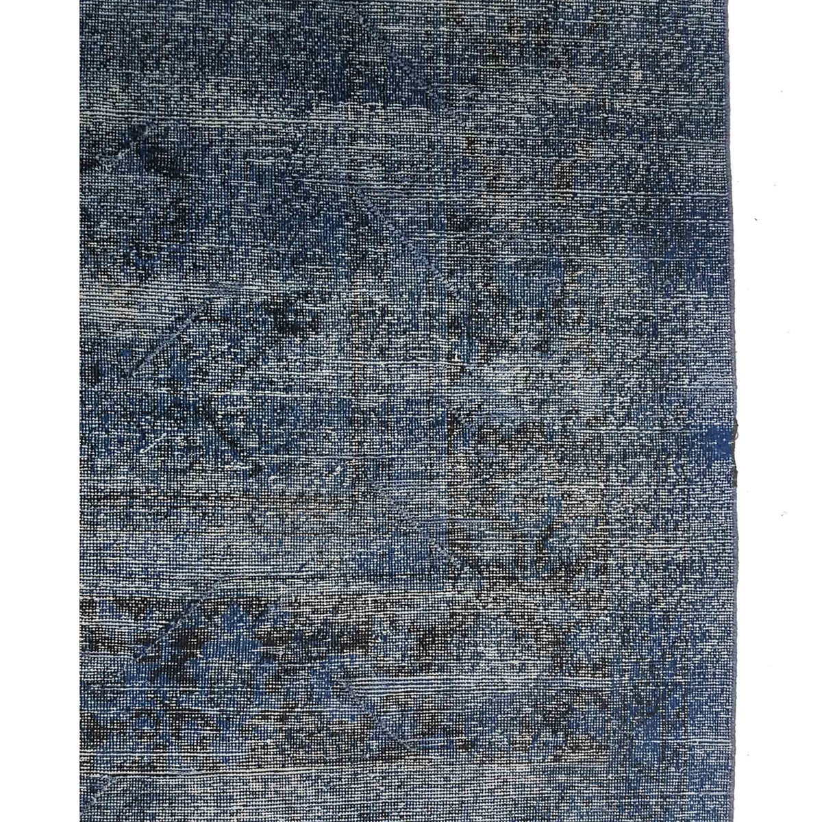Pacific Vintage Overdyed 33917 Blue Blue Vintage Hand Knotted Rug