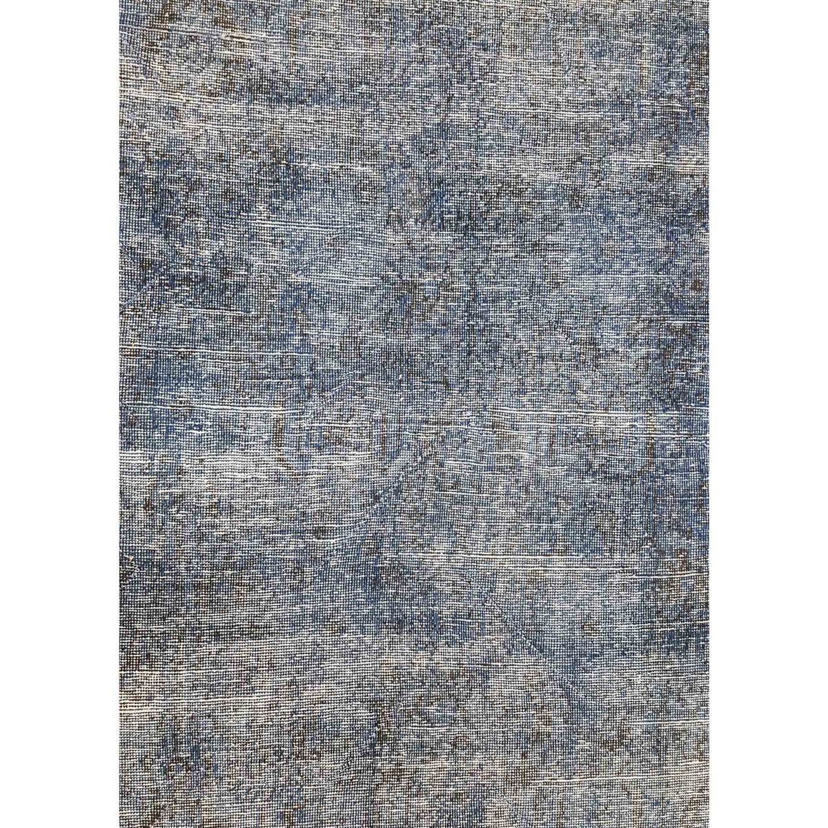 Pacific Vintage Overdyed 33917 Blue Blue Vintage Hand Knotted Rug