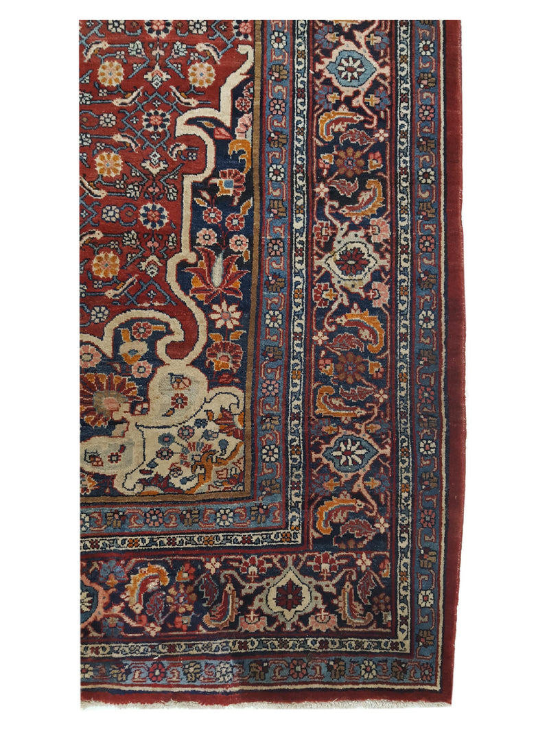 Fasa Bijar 33918 Rust Rust Traditional Hand Knotted Rug