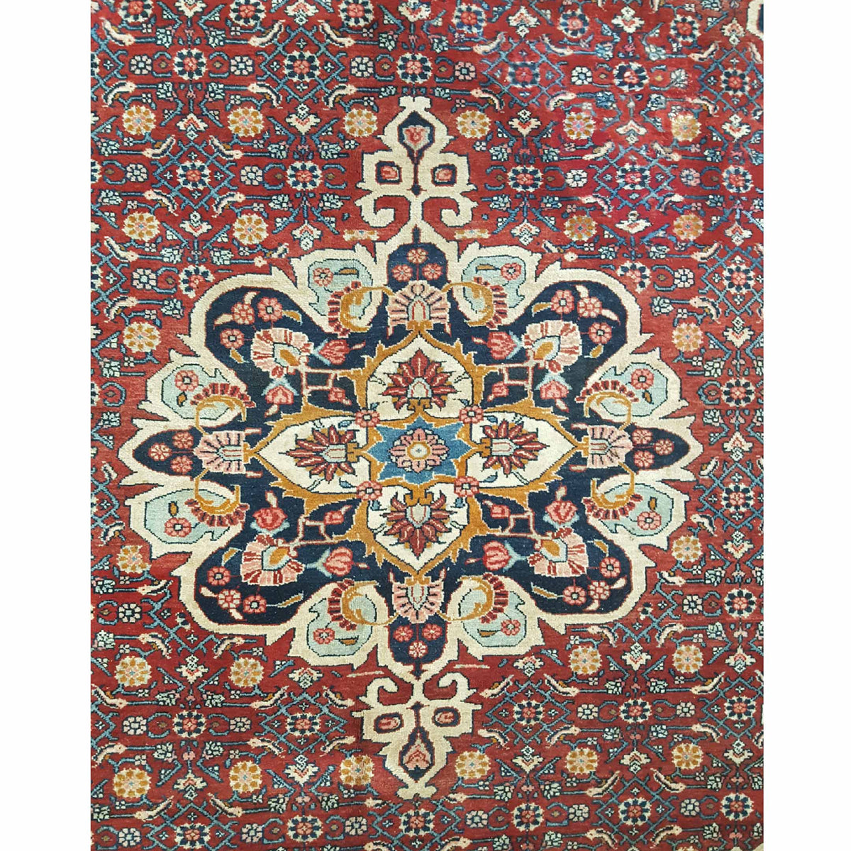 Fasa Bijar 33918 Rust Rust Traditional Hand Knotted Rug