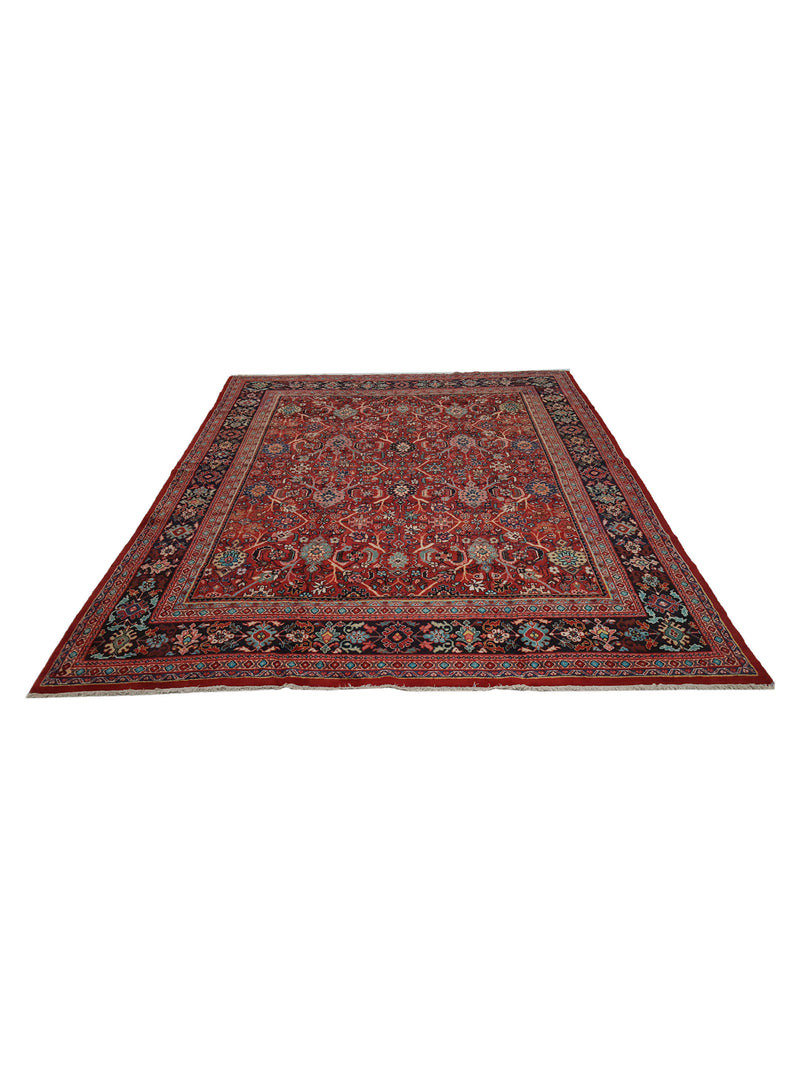 Fasa Mahal 33919 Rust Indigo Traditional Hand Knotted Rug