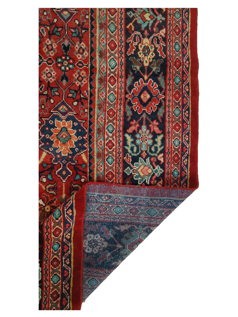 Fasa Mahal 33919 Rust Indigo Traditional Hand Knotted Rug