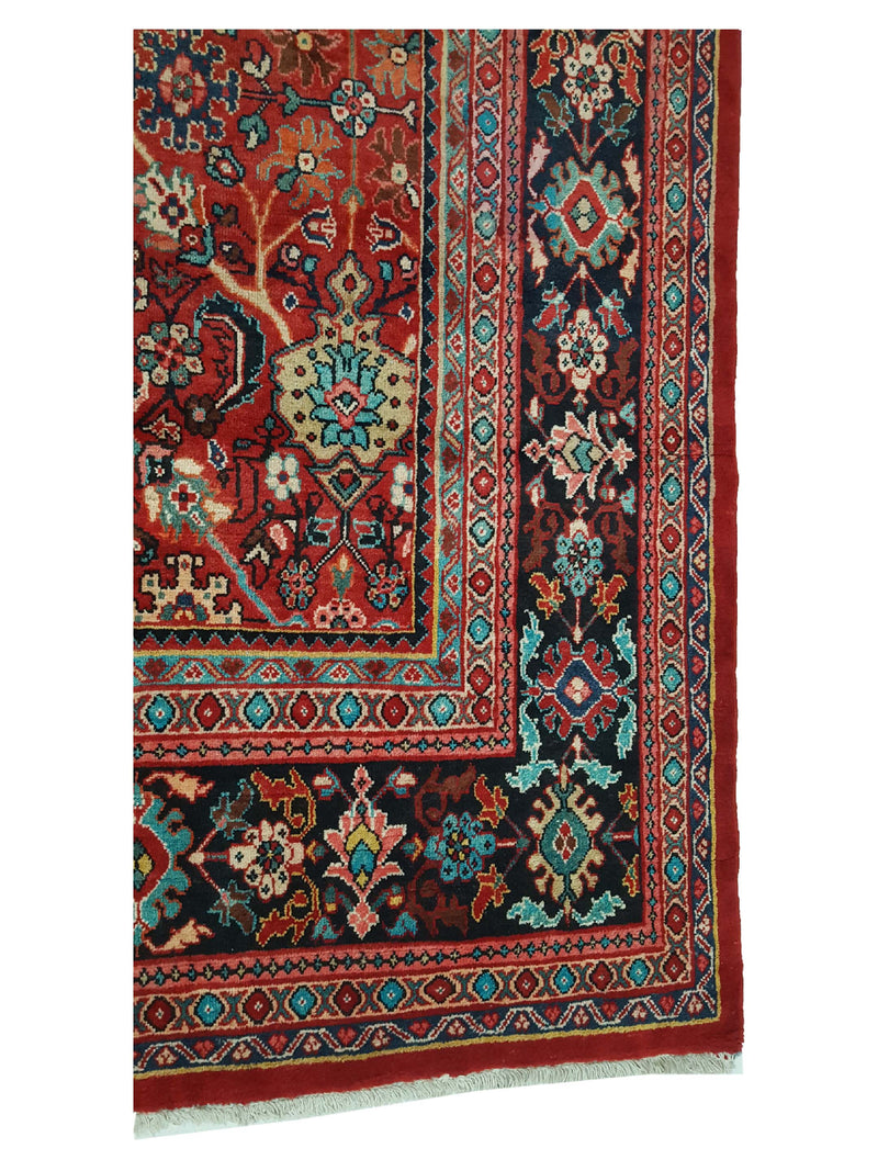 Fasa Mahal 33919 Rust Indigo Traditional Hand Knotted Rug