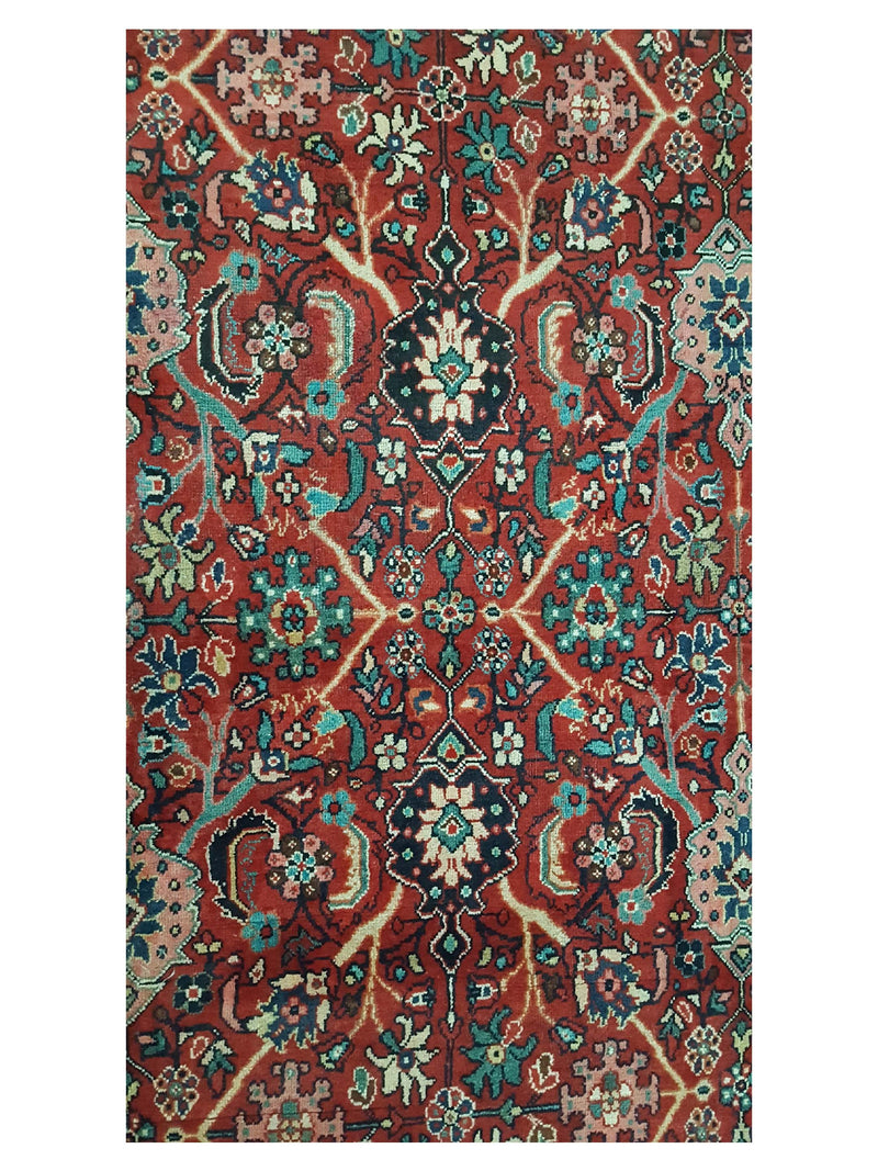 Fasa Mahal 33919 Rust Indigo Traditional Hand Knotted Rug