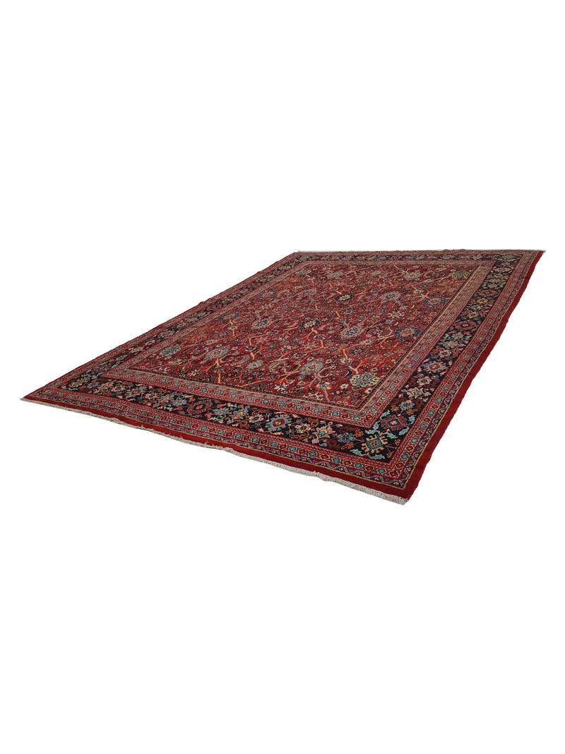 Fasa Mahal 33919 Rust Indigo Traditional Hand Knotted Rug