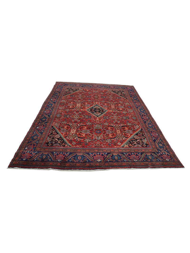 Fasa Persian 33921 Red Indigo Traditional Semi Antique Rug