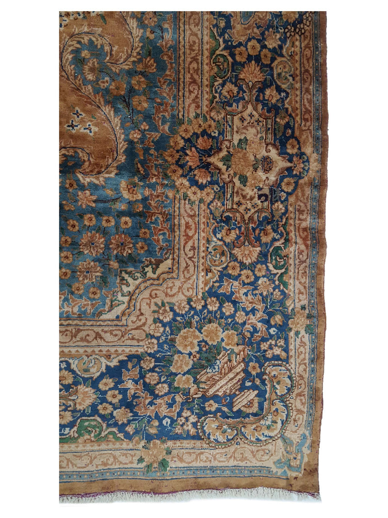 Fasa Antique Yazad 33922 Brown Navy Transitional Antique Rug