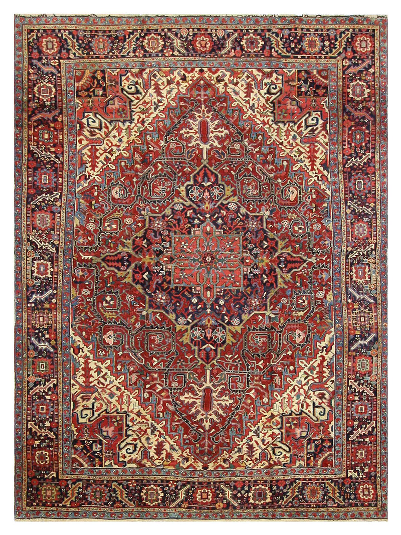 Fasa Antique Heriz  Rust Navy Traditional