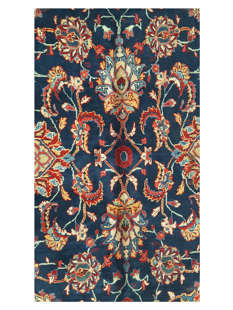 Fasa Antique Sarouk 33924 Black Burgundy Traditional Antique Rug
