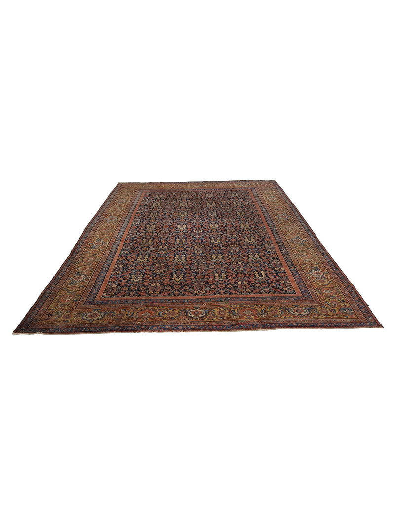 Fasa Antique Farahan 33925 Indigo Camel Traditional Antique Rug
