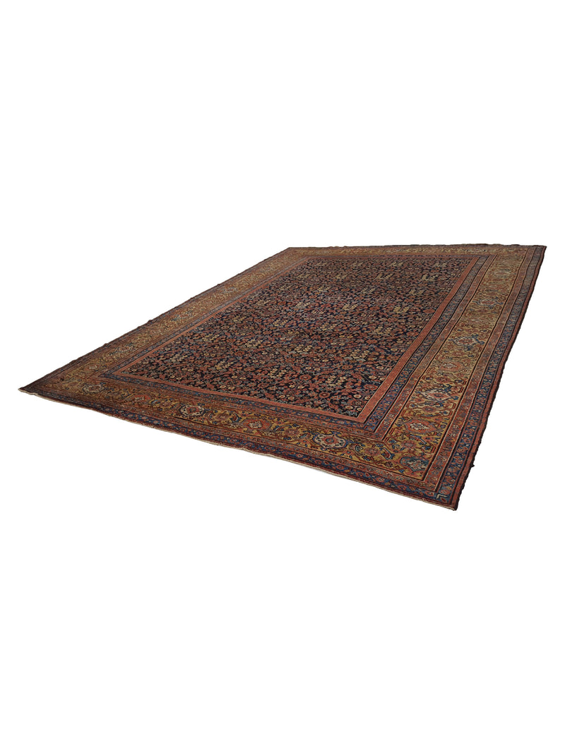 Fasa Antique Farahan 33925 Indigo Camel Traditional Antique Rug