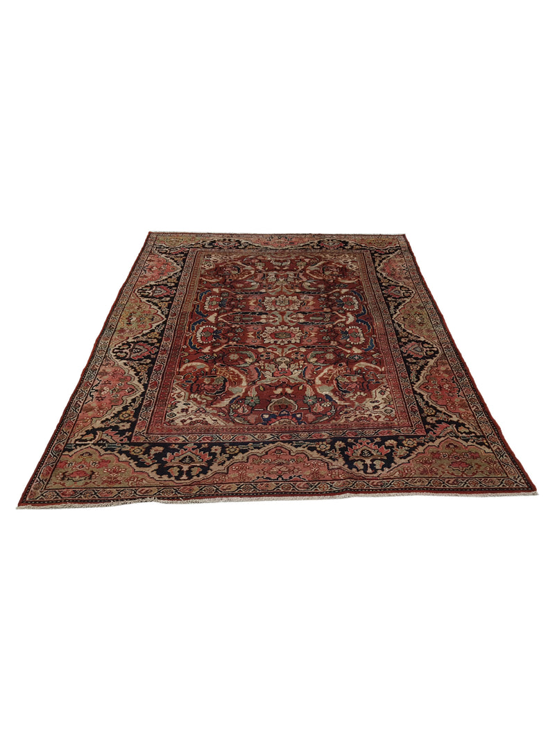 Fasa Antique Mahal 33929 Rust Multi Traditional Antique Rug