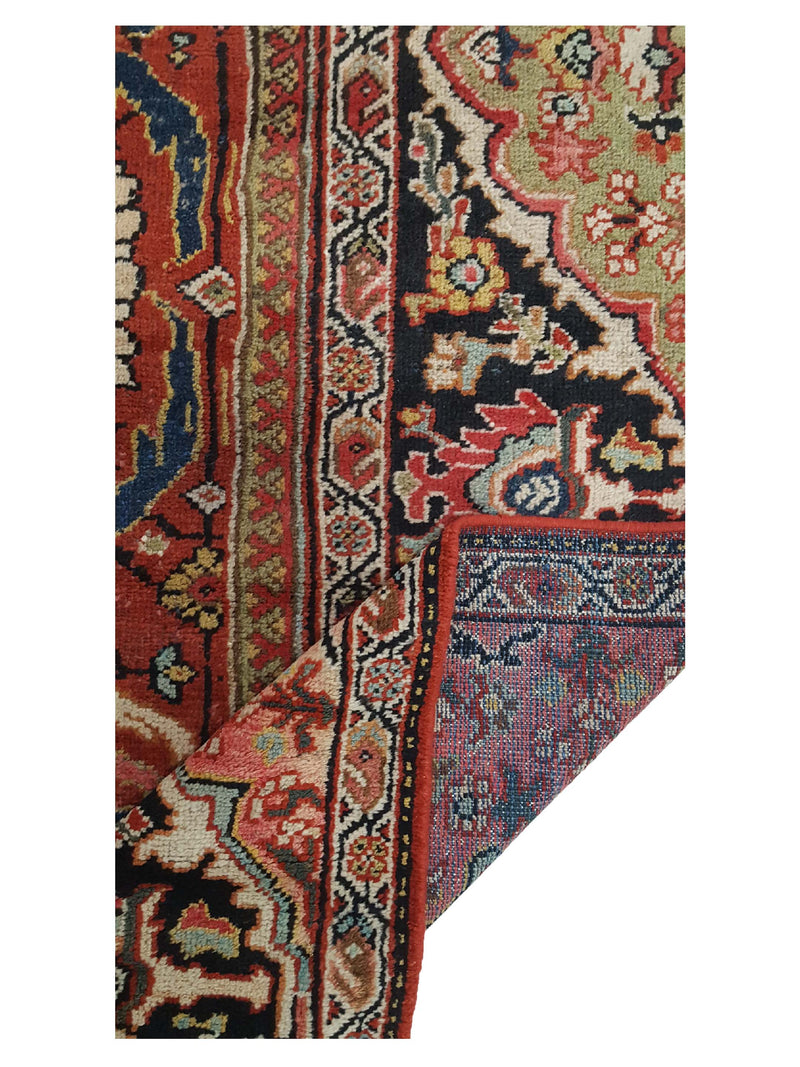 Fasa Antique Mahal 33929 Rust Multi Traditional Antique Rug