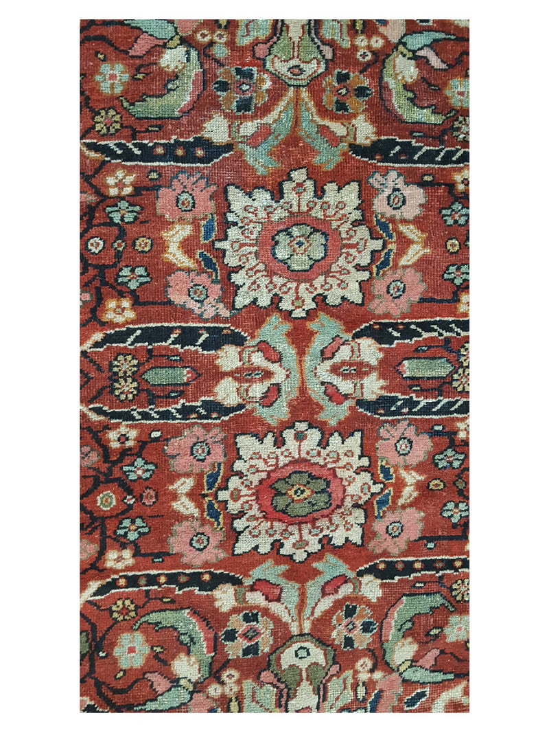 Fasa Antique Mahal 33929 Rust Multi Traditional Antique Rug