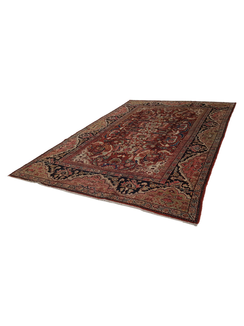 Fasa Antique Mahal 33929 Rust Multi Traditional Antique Rug