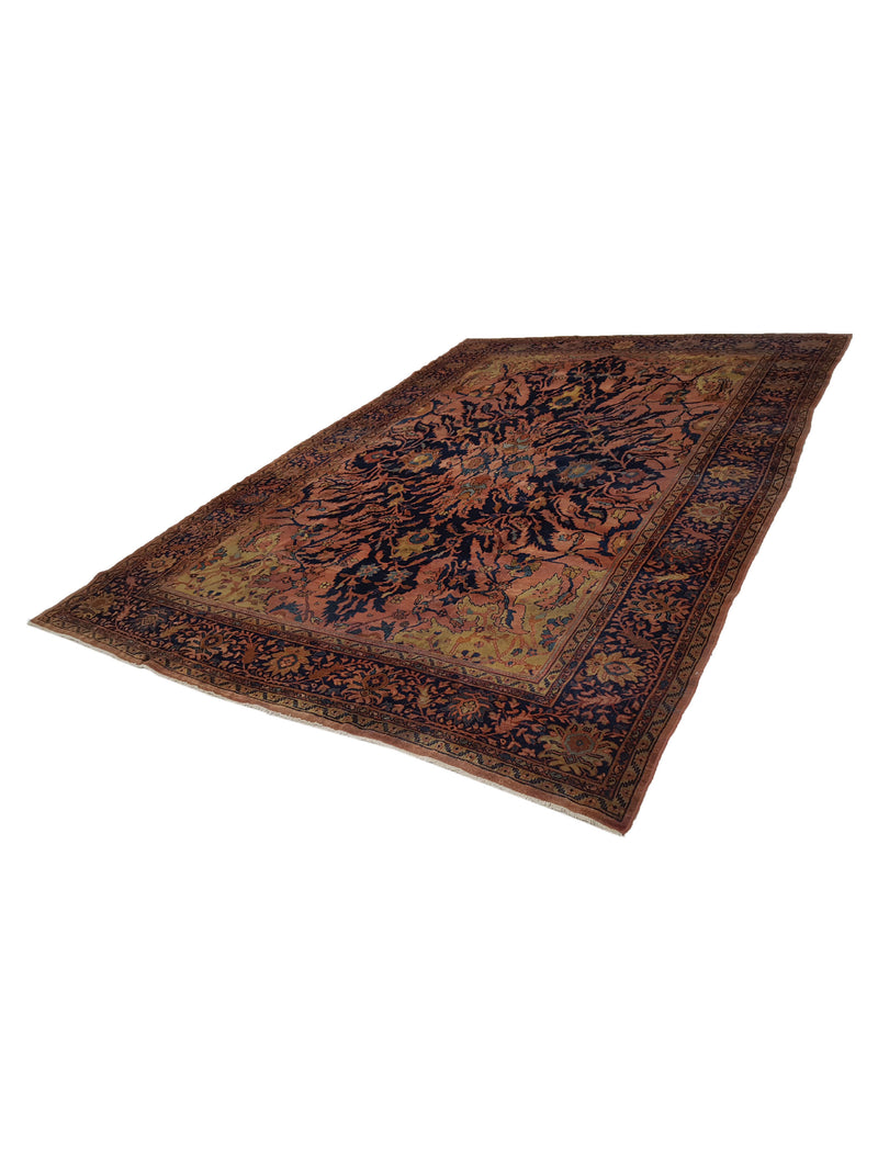 Fasa Antique Farahan 33931 Rust Indigo Traditional Antique Rug