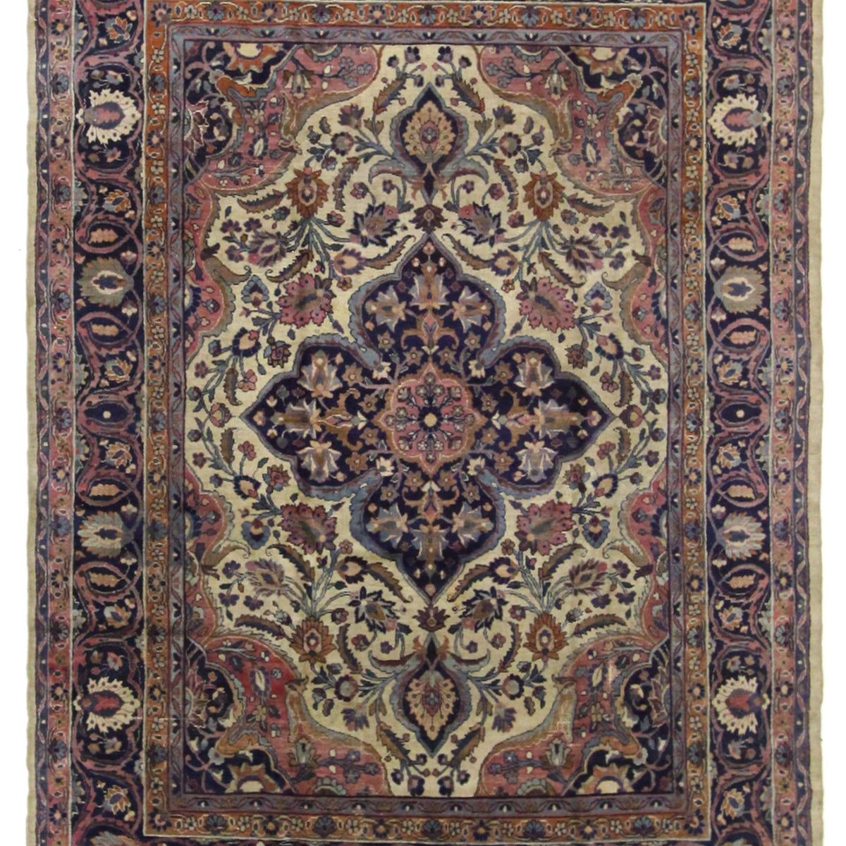 Fasa Antique Dorokhsh  Ivory Indigo Traditional