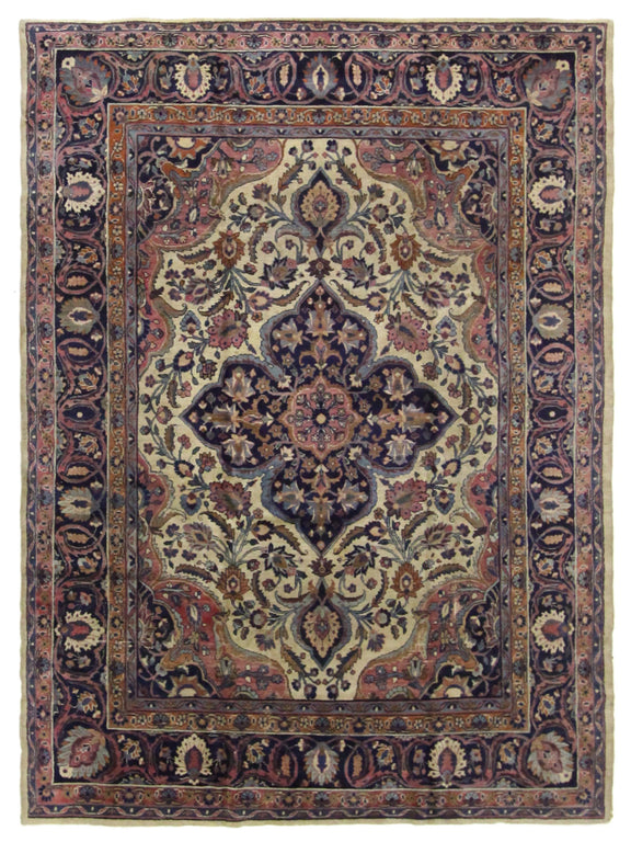 Fasa Antique Dorokhsh  Ivory Indigo Traditional