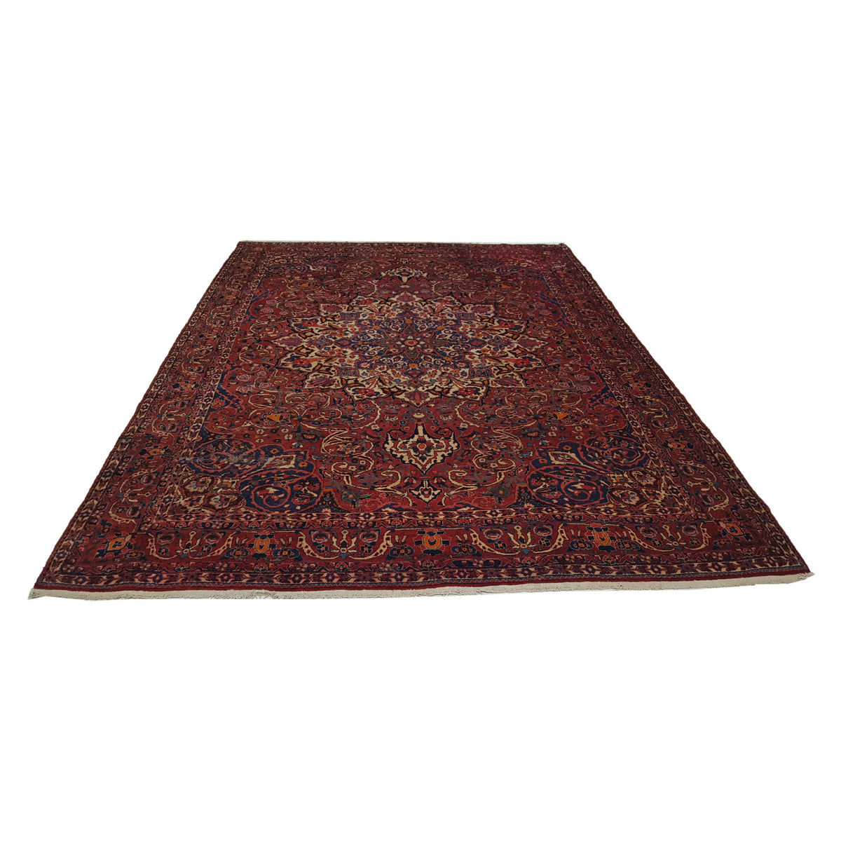 Fasa Antique Bakhtiyari 33933 Red Red Traditional Antique Rug