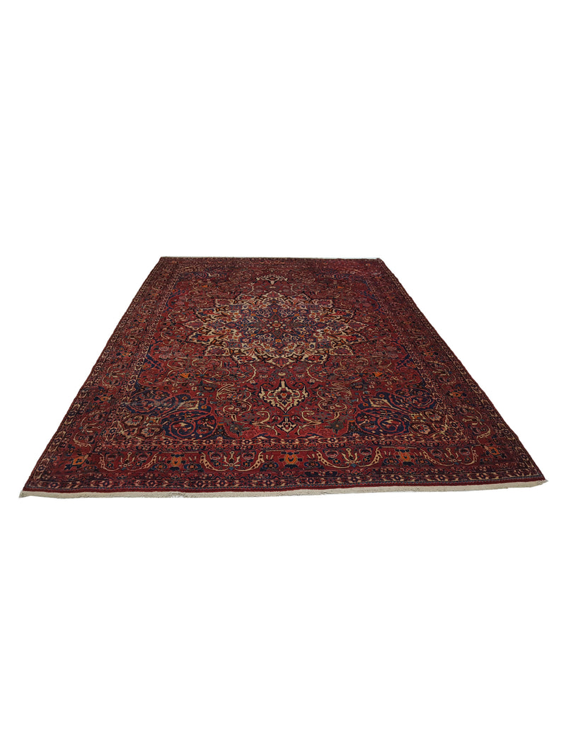 Fasa Antique Bakhtiyari 33933 Red Red Traditional Antique Rug