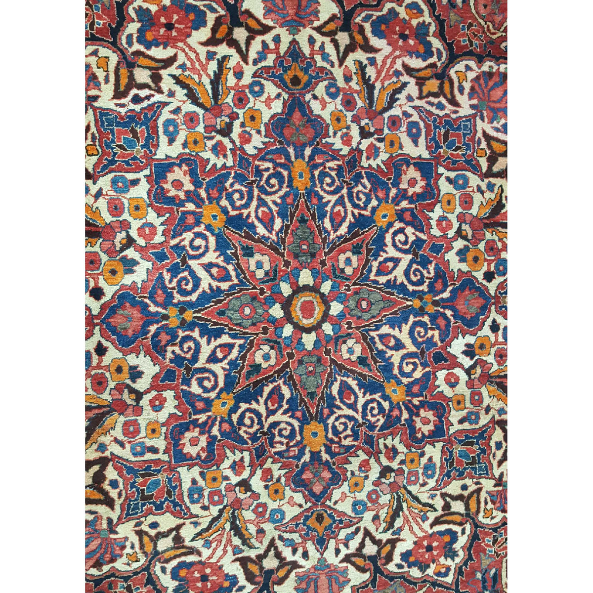 Fasa Antique Bakhtiyari 33933 Red Red Traditional Antique Rug