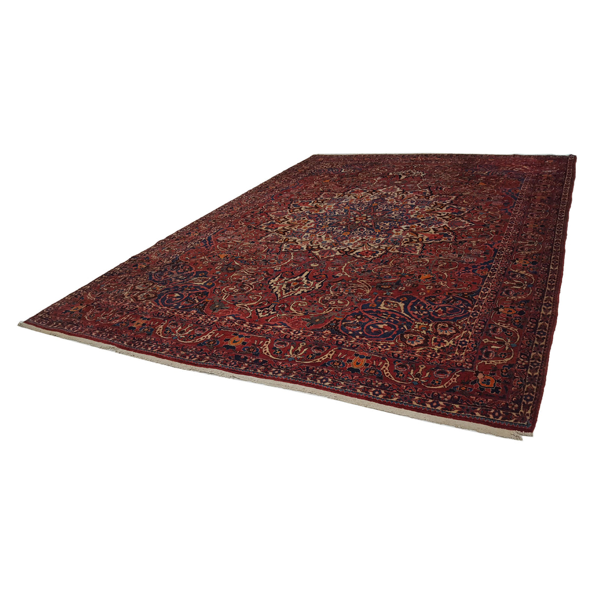 Fasa Antique Bakhtiyari 33933 Red Red Traditional Antique Rug