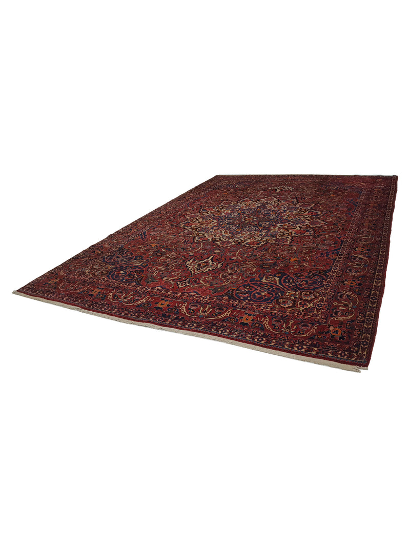 Fasa Antique Bakhtiyari 33933 Red Red Traditional Antique Rug