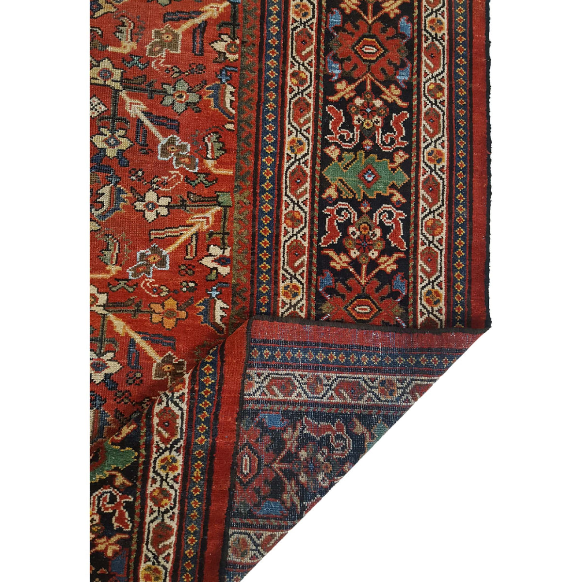 Fasa Antique Mahal 33935 Rust Indigo Traditional Antique Rug