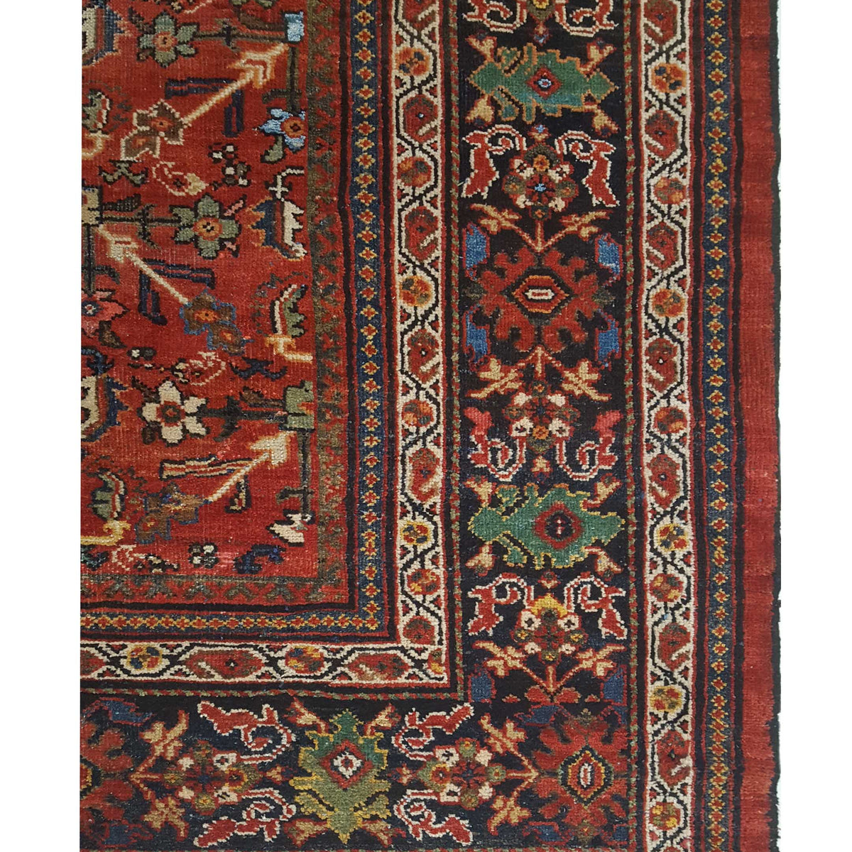 Fasa Antique Mahal 33935 Rust Indigo Traditional Antique Rug