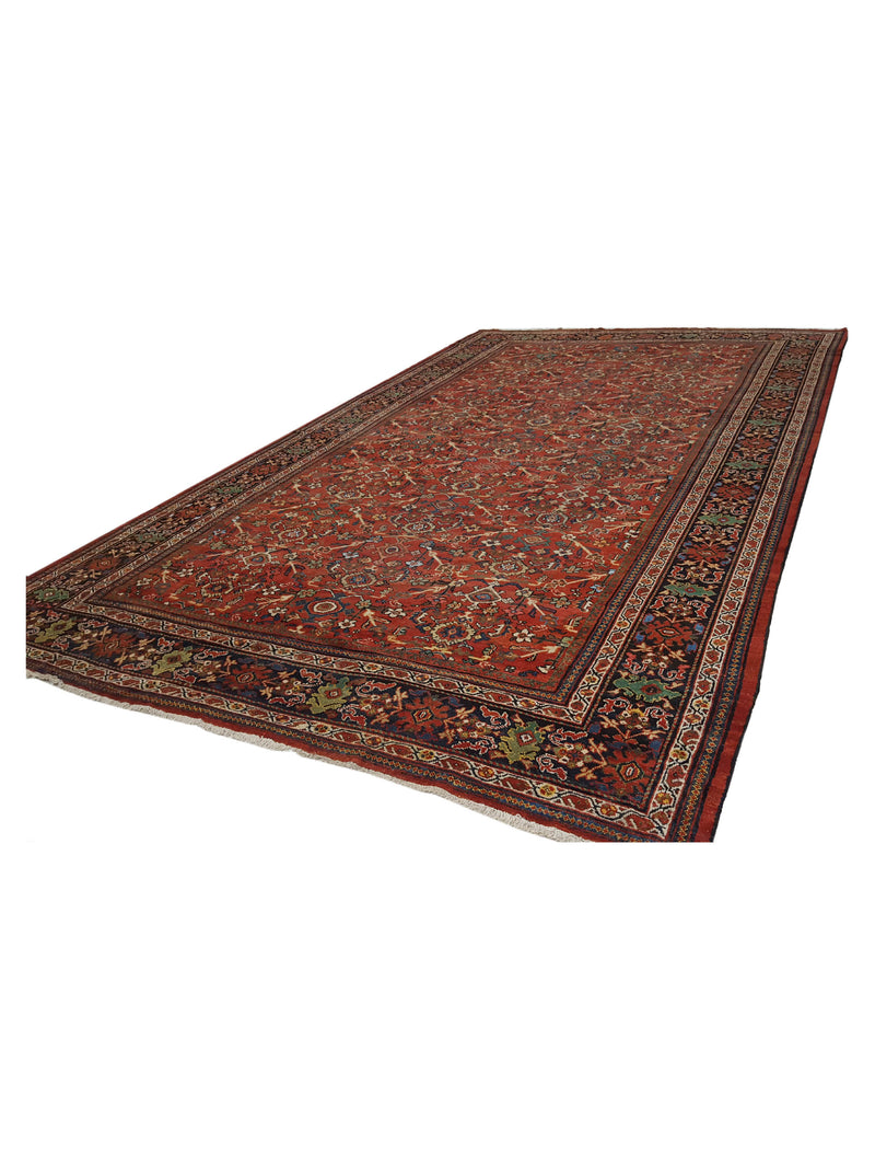 Fasa Antique Mahal 33935 Rust Indigo Traditional Antique Rug