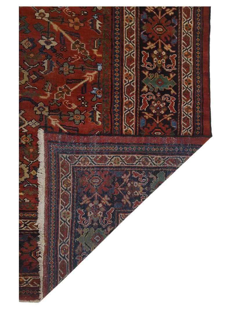 Fasa Antique Mahal 33935 Rust Indigo Traditional Antique Rug