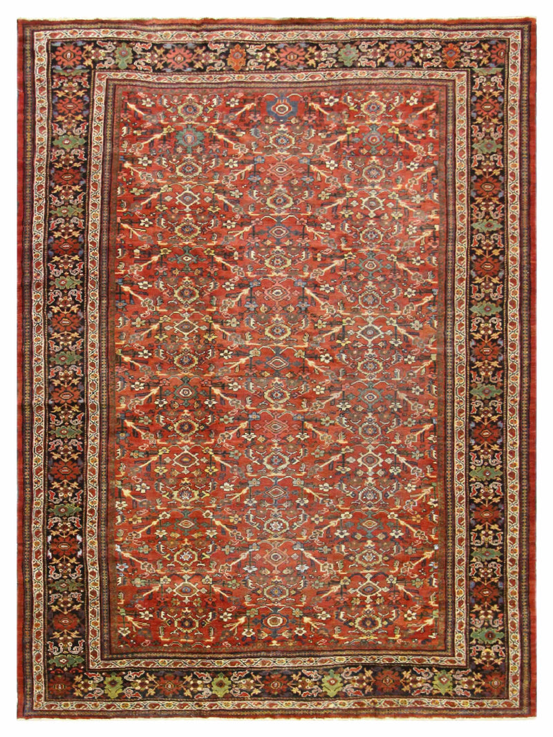 Fasa Antique Mahal  Rust Indigo Traditional