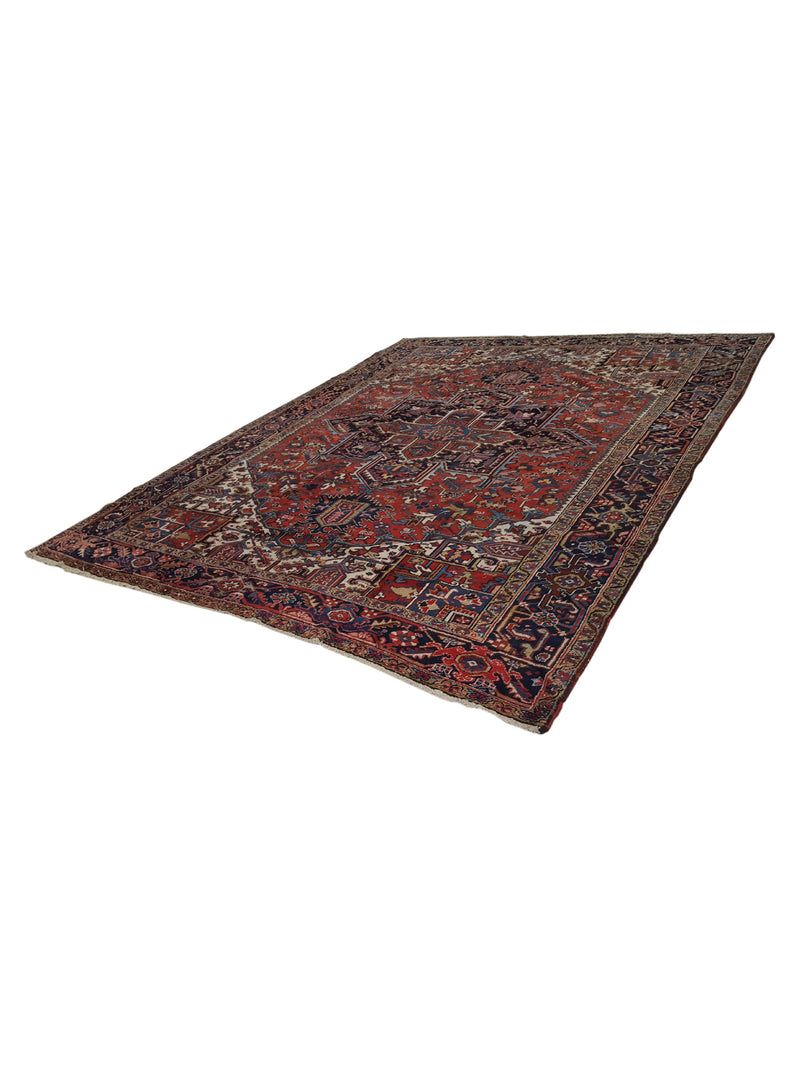 Fasa Antique Heriz 33937 Rust Navy Traditional Antique Rug