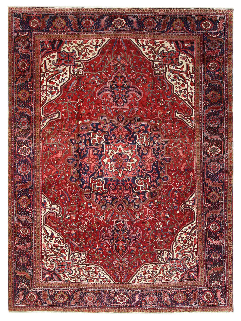 Fasa Antique Heriz  Red Rust Traditional