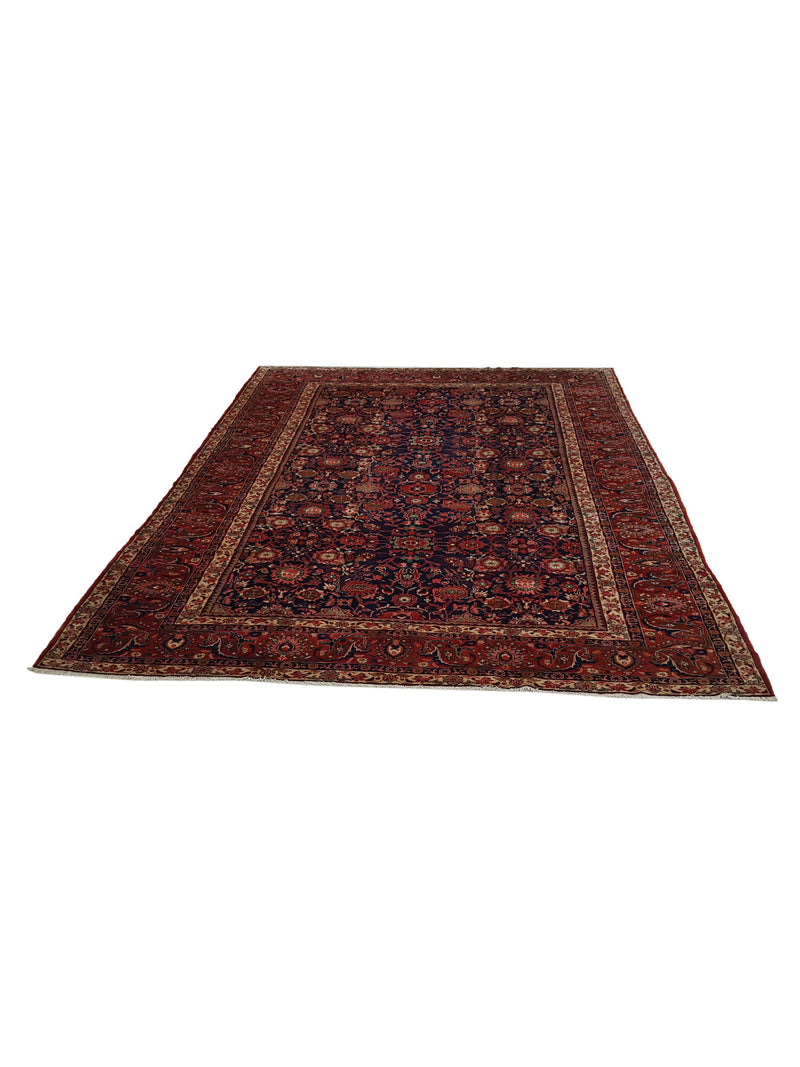 Fasa Antique Malayer 33939 Indigo Rust Traditional Antique Rug