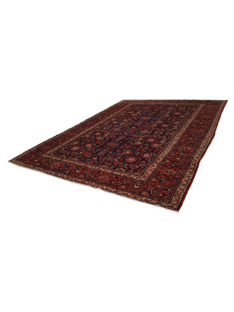 Fasa Antique Malayer 33939 Indigo Rust Traditional Antique Rug