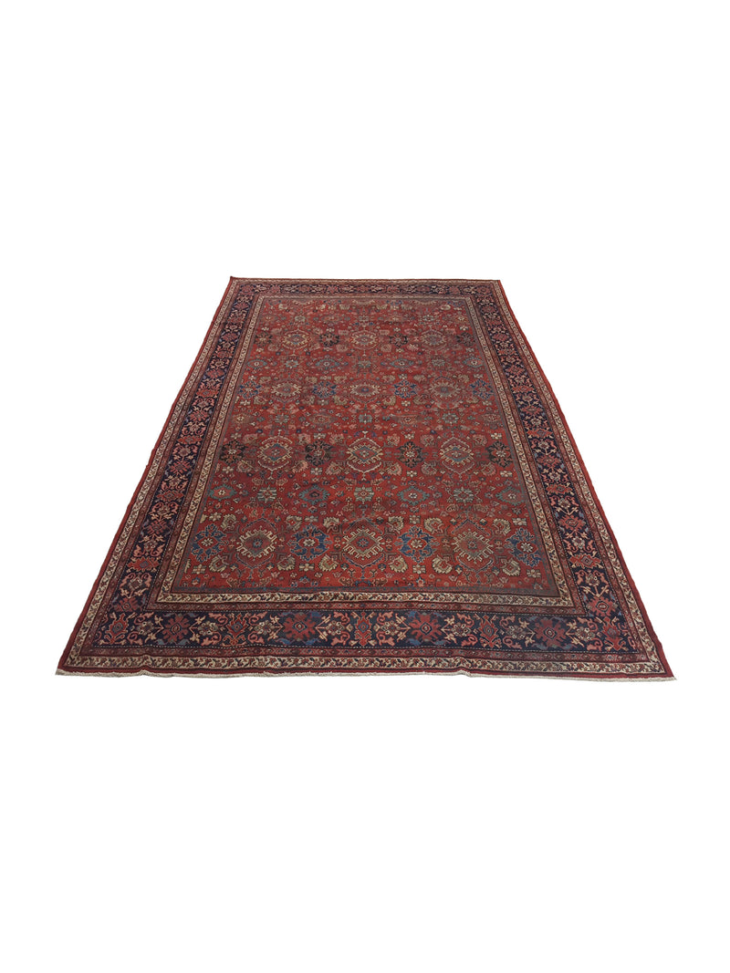 Fasa Antique Mahal 33940 Rust Indigo Traditional Antique Rug