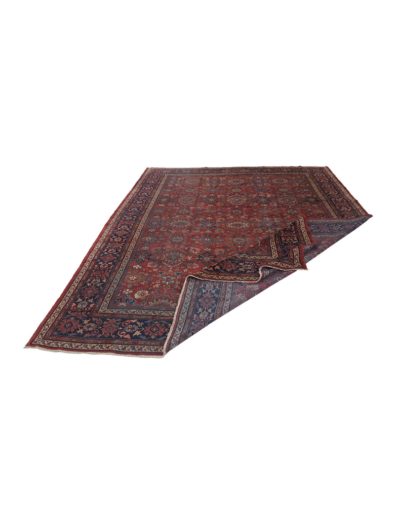 Fasa Antique Mahal 33940 Rust Indigo Traditional Antique Rug