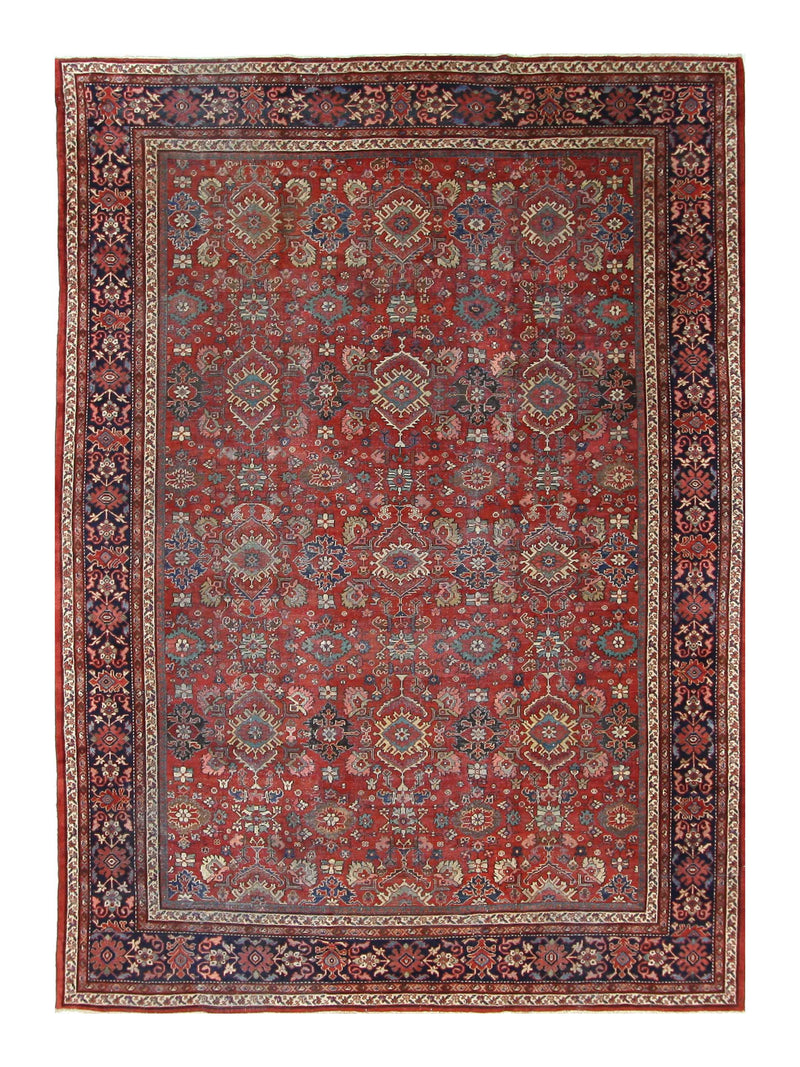 Fasa Antique Mahal  Rust Indigo Traditional