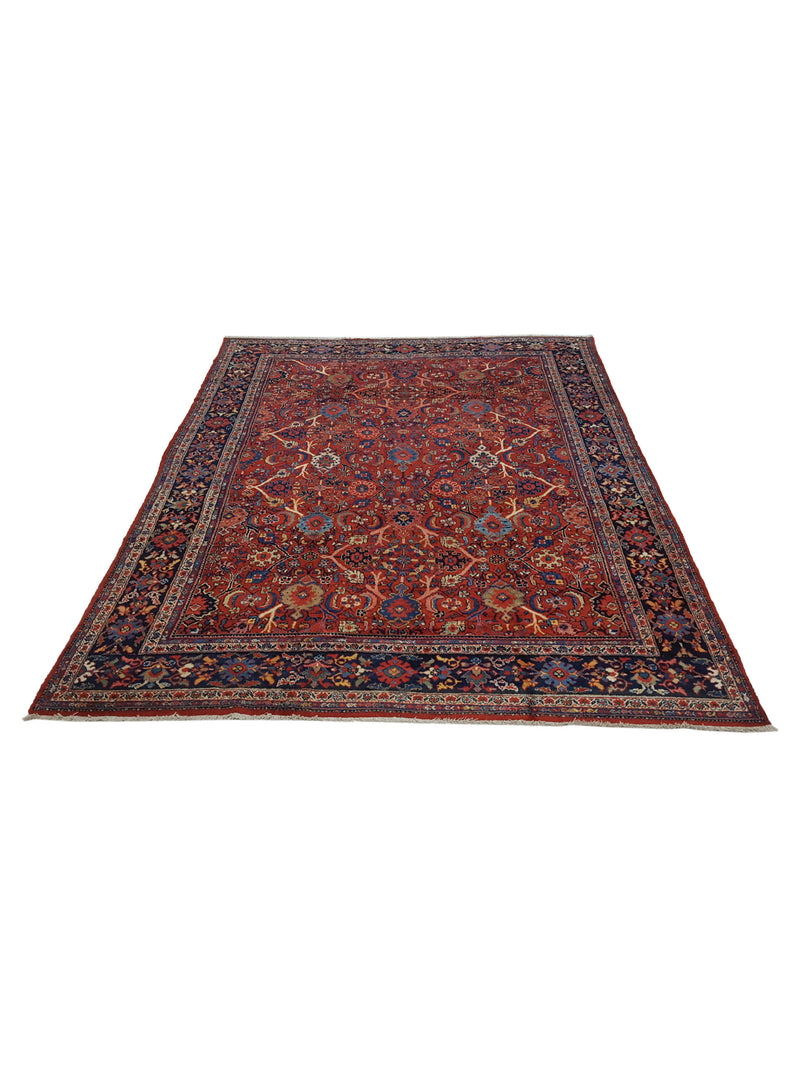 Fasa Antique Mahal 33941 Rust Indigo Traditional Antique Rug