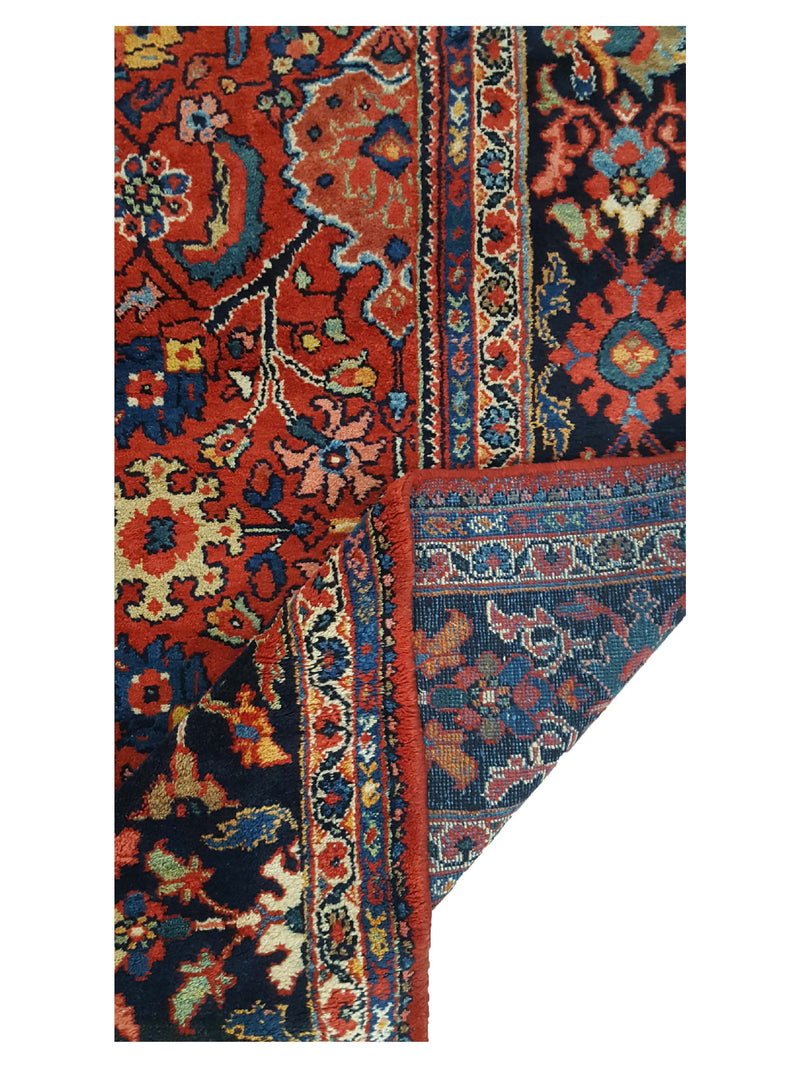 Fasa Antique Mahal 33941 Rust Indigo Traditional Antique Rug