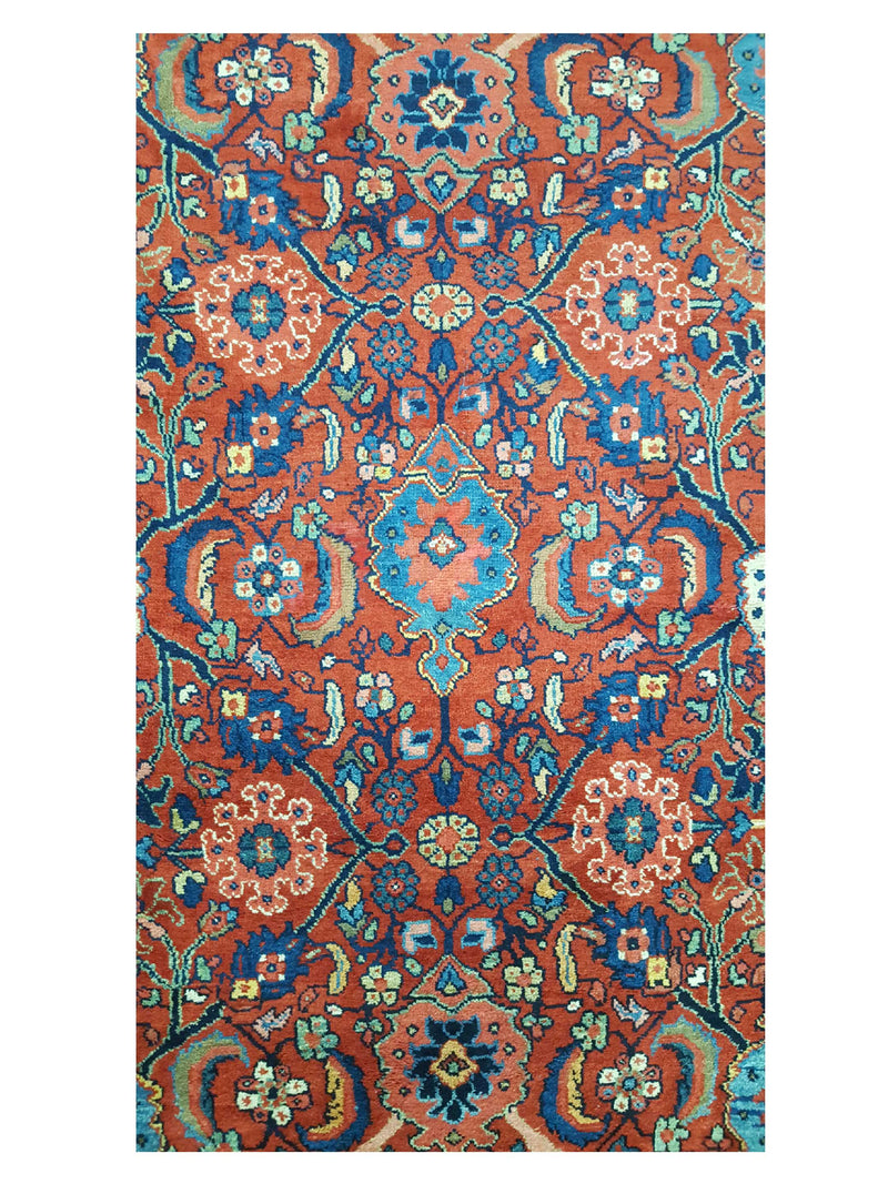 Fasa Antique Mahal 33941 Rust Indigo Traditional Antique Rug