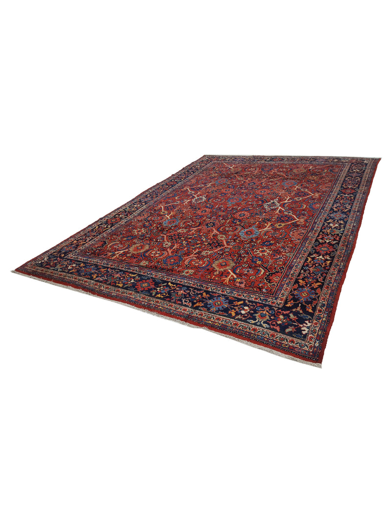 Fasa Antique Mahal 33941 Rust Indigo Traditional Antique Rug