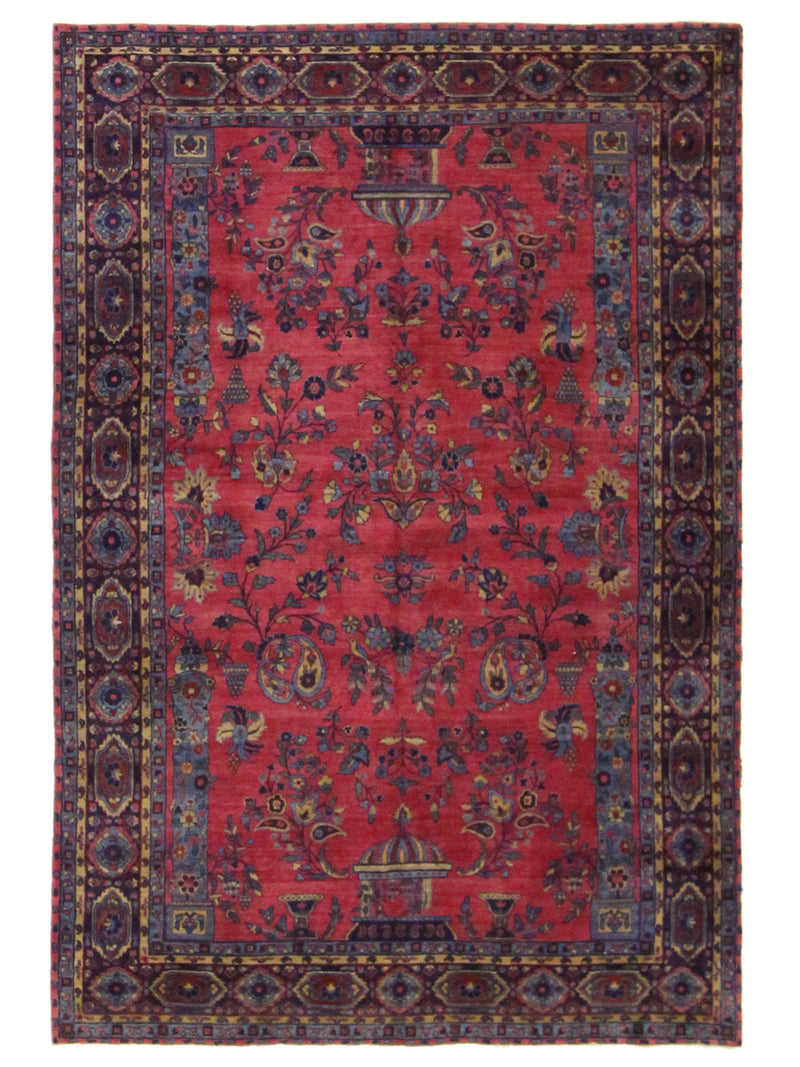 Fasa Antique Kerman  Pink Indigo Traditional