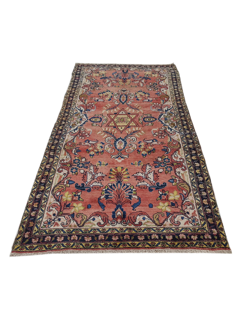Fasa Antique Mahal 33945 Coral Multi Traditional Antique Rug
