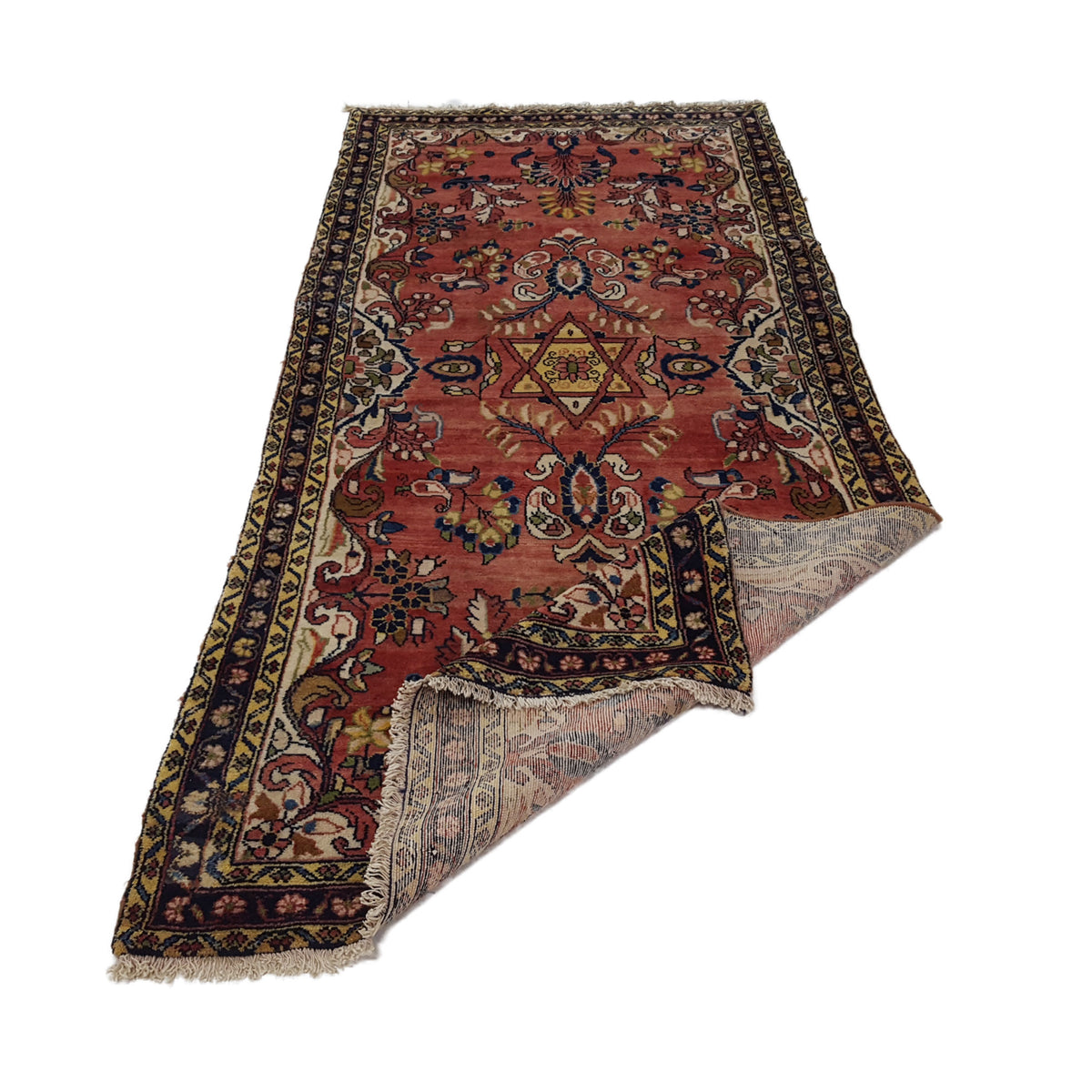Fasa Antique Mahal 33945 Coral Multi Traditional Antique Rug