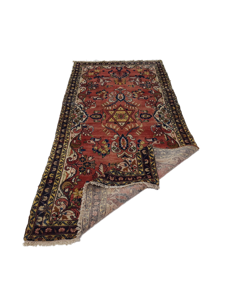 Fasa Antique Mahal 33945 Coral Multi Traditional Antique Rug